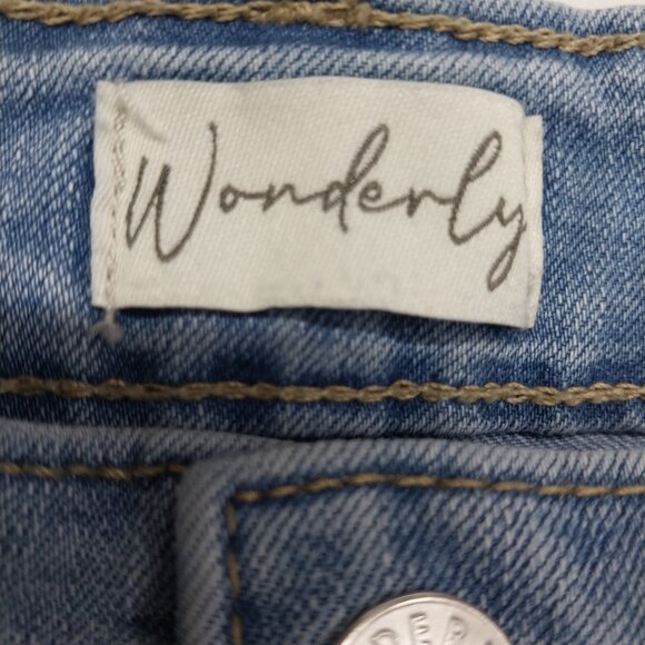 3796 Size 14 Upcycled Wonderly Bleach Dyed Butterfly and Stars Bell-Bottoms. - Picture 5 of 6